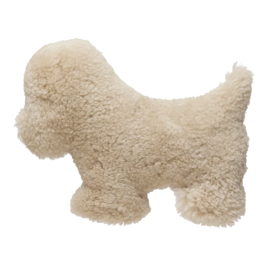 Furry Dog Shaped Pillow – The Barefoot Cottage - Main Image
