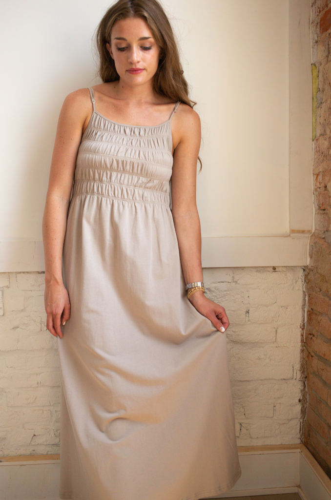 chinese dress ladies Smocked Top Woven Maxi Dress – STYLED BY ALX COUTURE