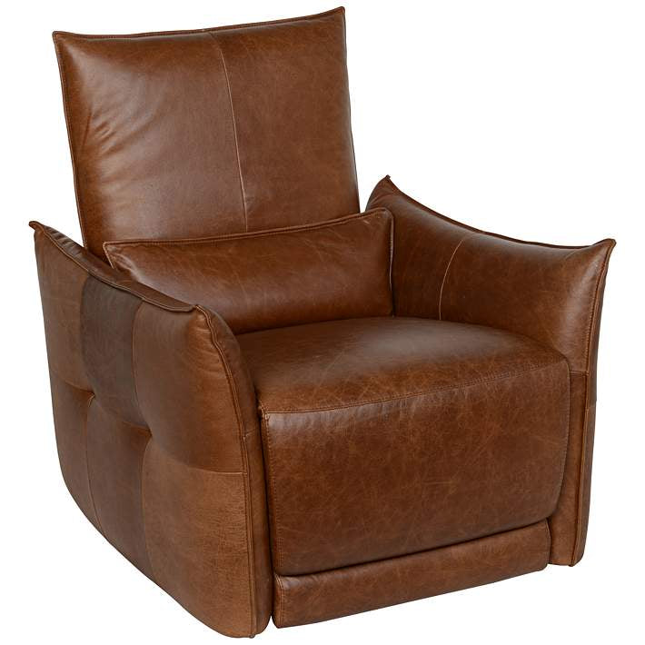 Alton Power Recliner Brown Leather