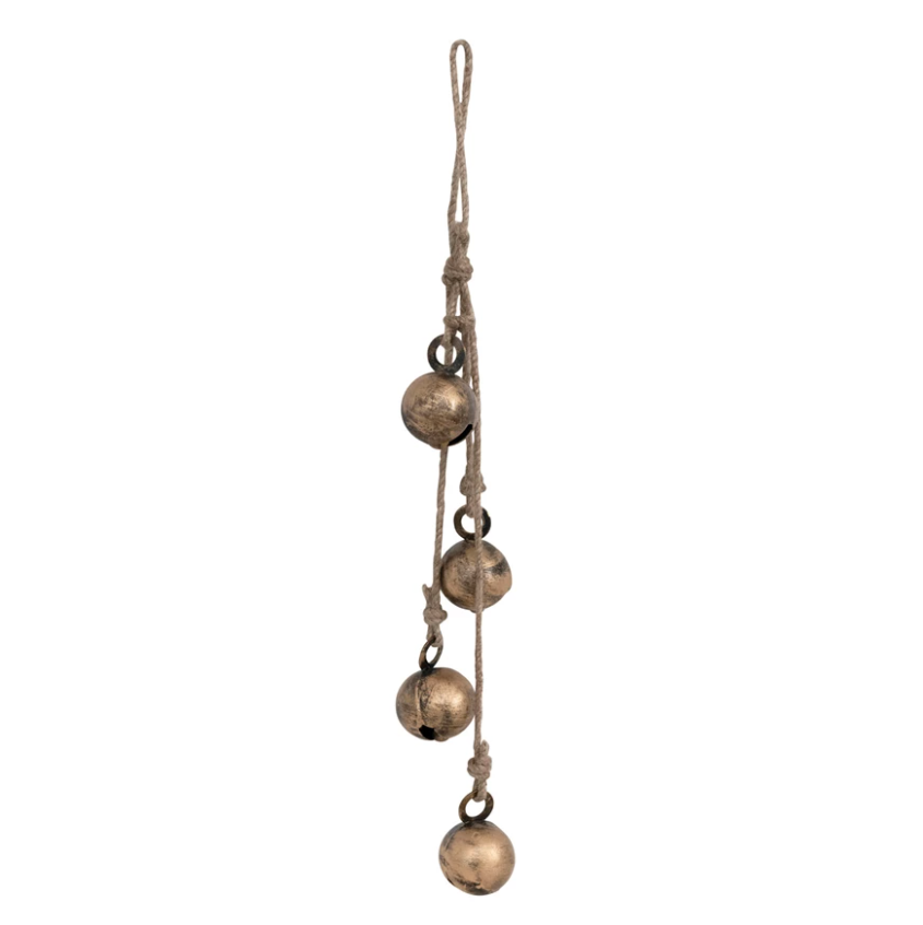 Hanging Antique Brass Bells