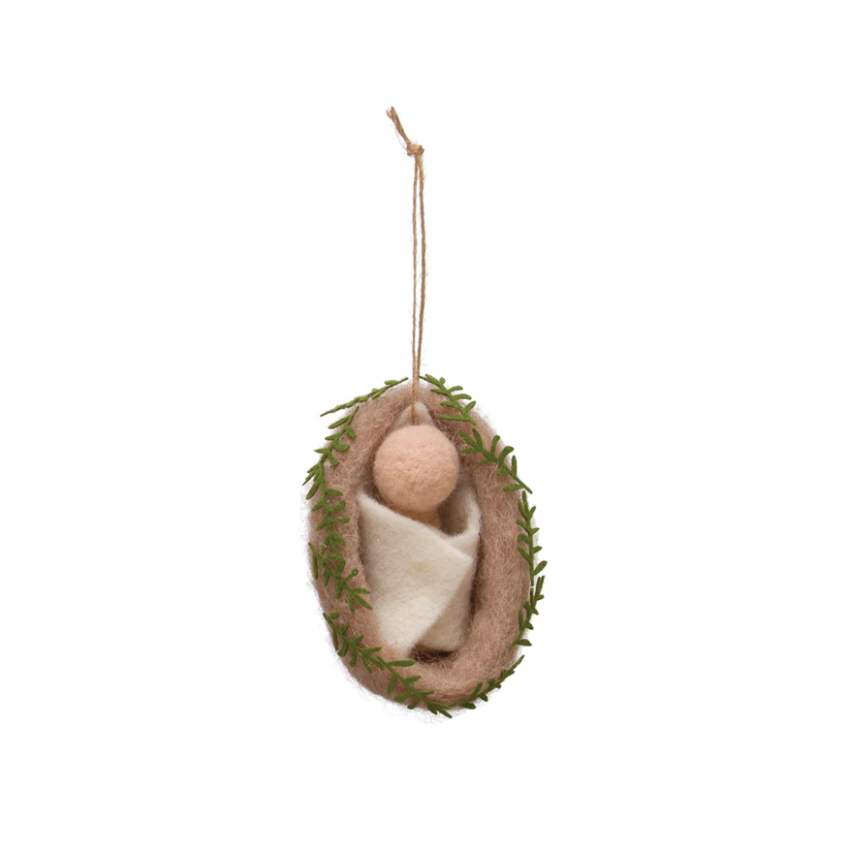 
            
                Load image into Gallery viewer, Wool Baby Jesus Ornament
            
        