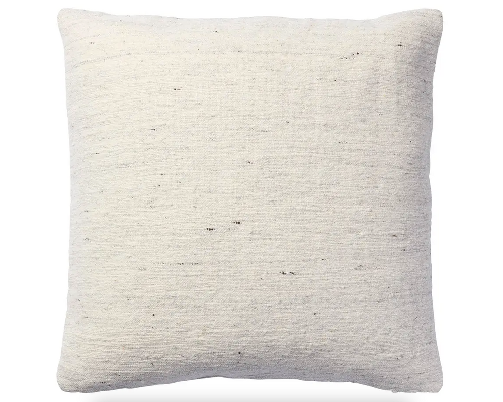 Off White & Charcoal Heathered Pillow