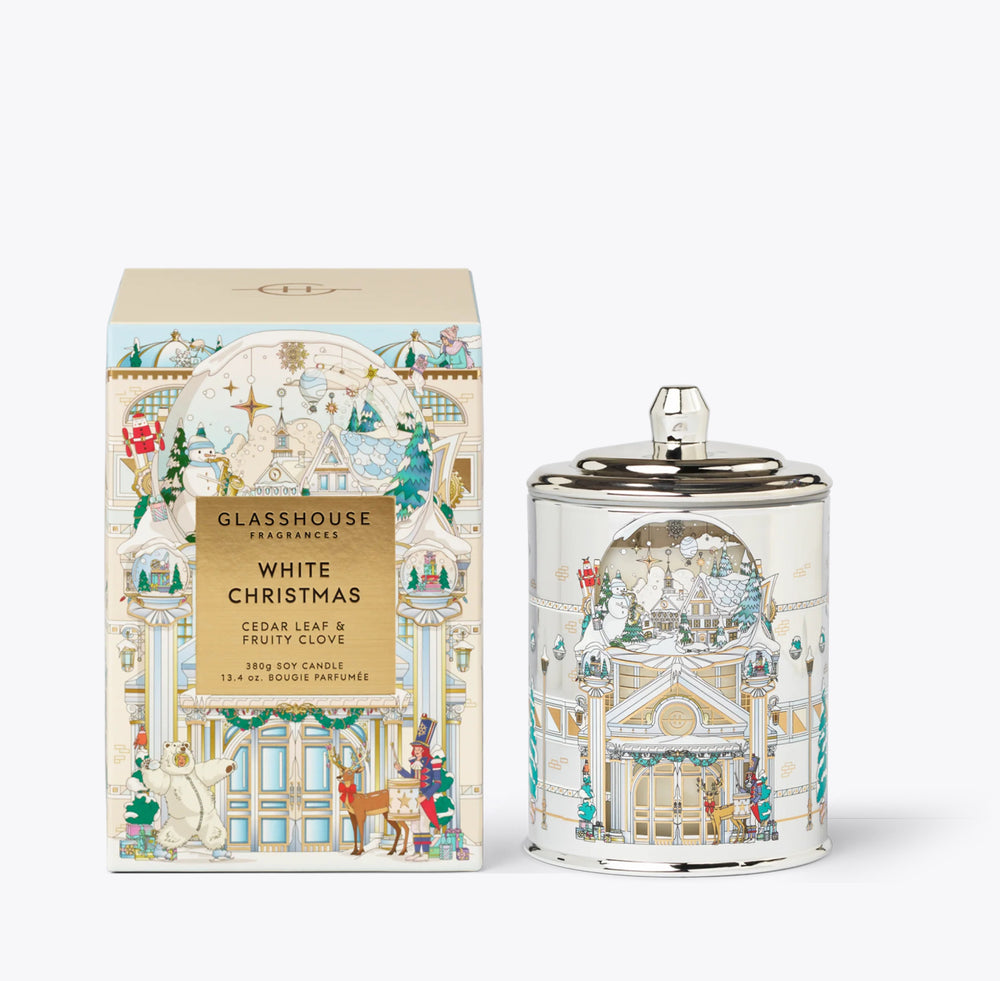 White Christmas Candle