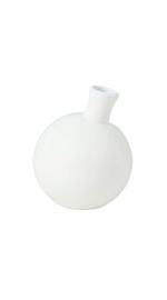 Tilted Sphere Bud Vase | White