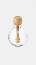 Bristol Glass + Wood Honey Jar