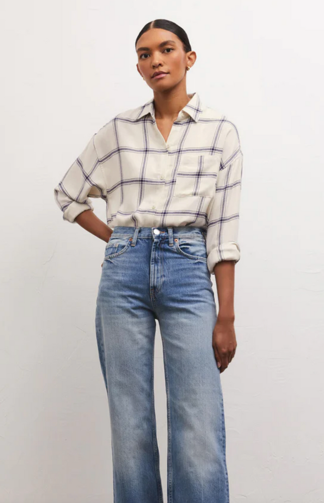 River Plaid Top