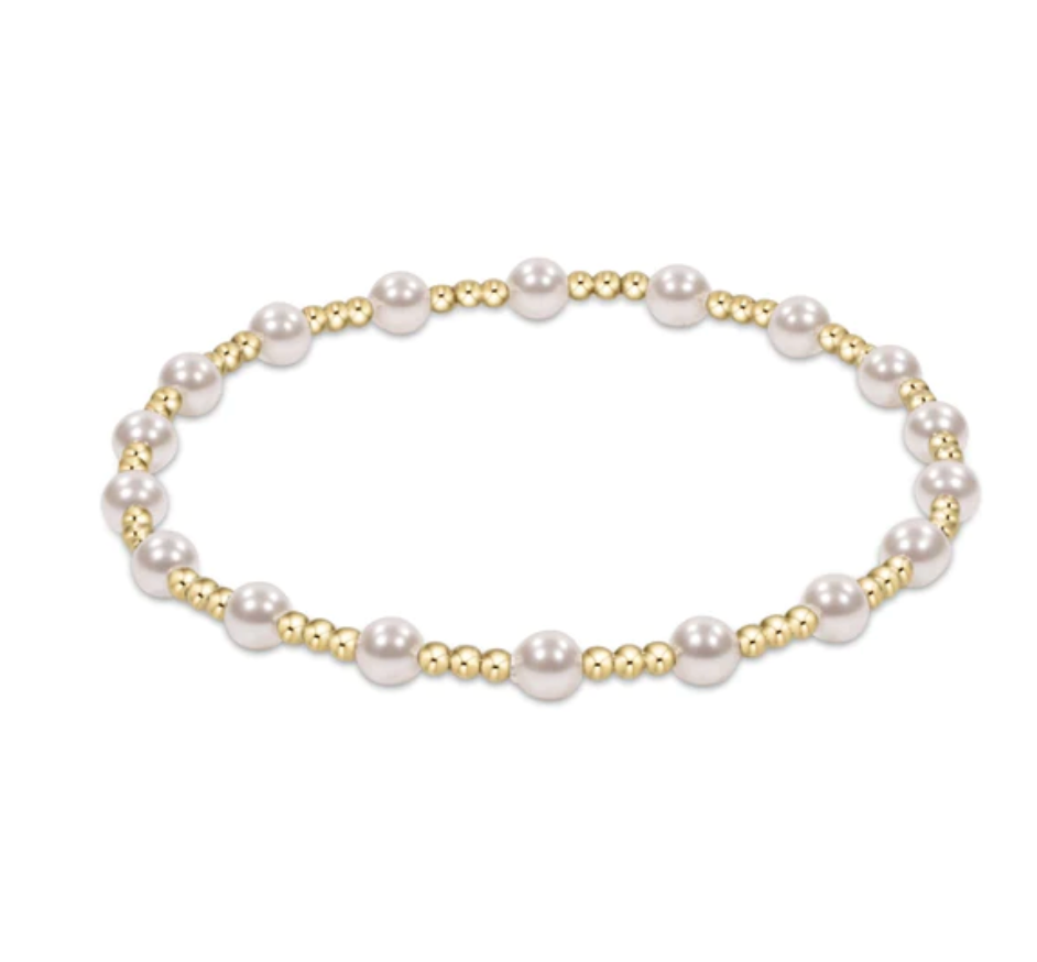 Classic Sincerity 4mm Bead Pearl Bracelet