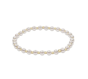 
            
                Load image into Gallery viewer, Classic Grateful 4mm Bead Pearl Bracelet
            
        
