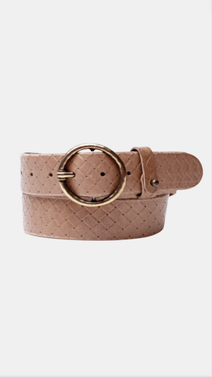 
            
                Load image into Gallery viewer, Zoya | Embossed Braided Leather Belt - Sand
            
        