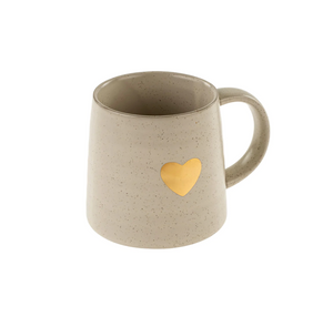 Gold Heart Coffee Mug