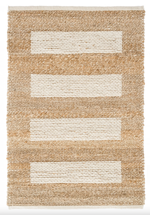 Milo Ivory Woven Jute + Cotton Rug