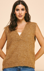 Fuzzy V Neck Vest