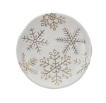 Gold Snowflake Plate