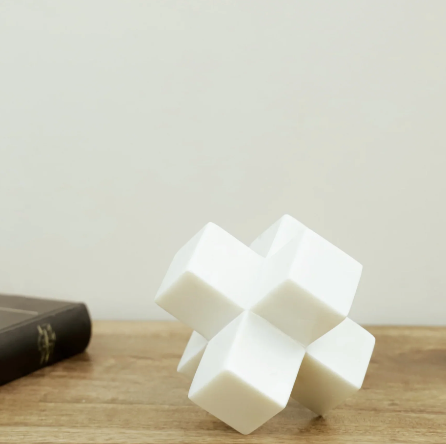 White Marble Puzzle Cube