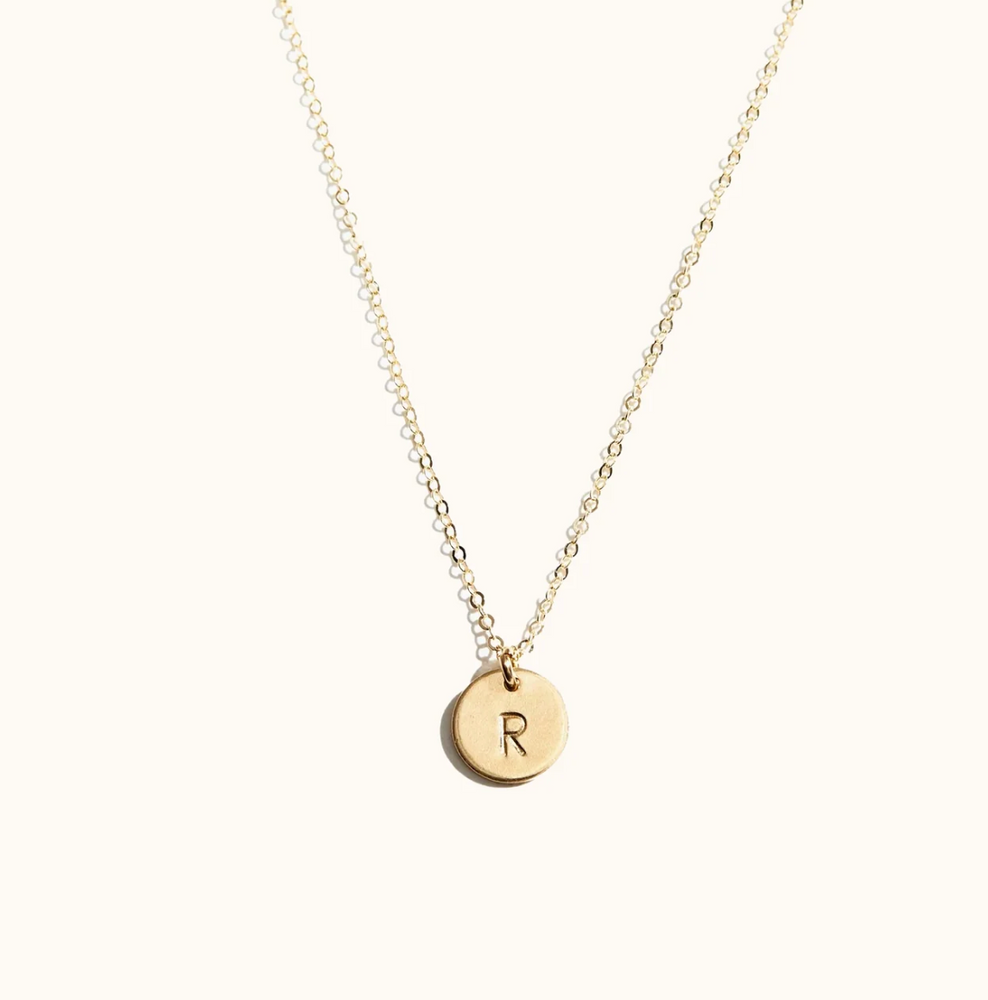 Mini Initial Tag Necklace