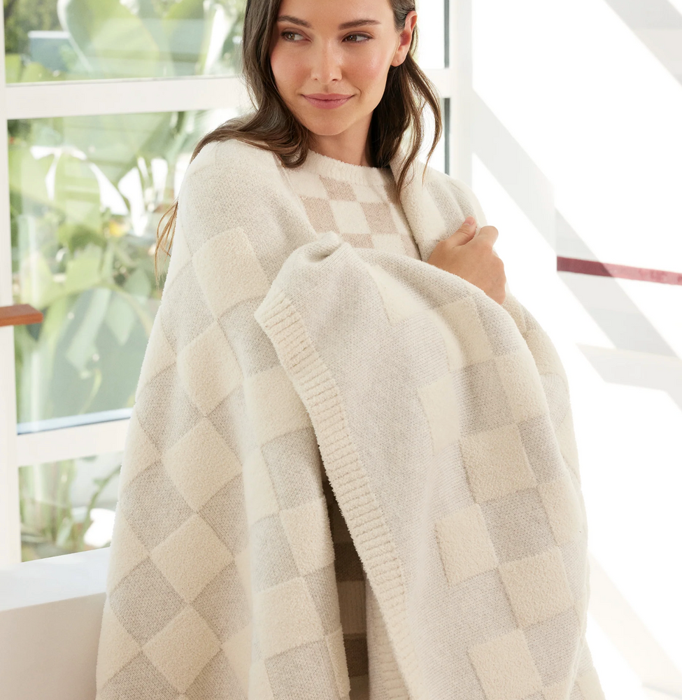 CozyChic Cotton Checkered Throw