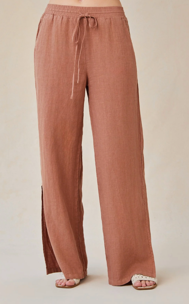 Side Slit Wide Leg Pants