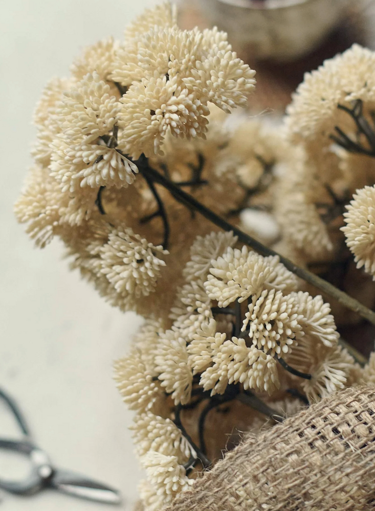 Artificial Sedum Stem - Cream