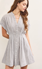 Short Sleeve Stripe Dress