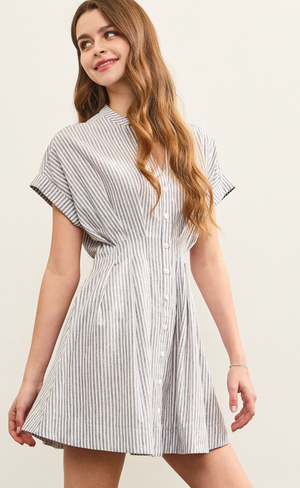 Short Sleeve Stripe Dress