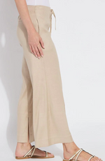Nixie Drawstring Linen Wide Leg Pant