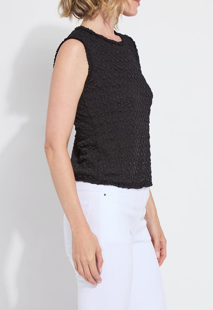 Beckett Smocked Black Tank