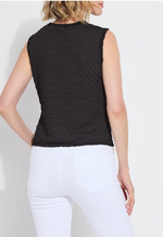 Beckett Smocked Black Tank