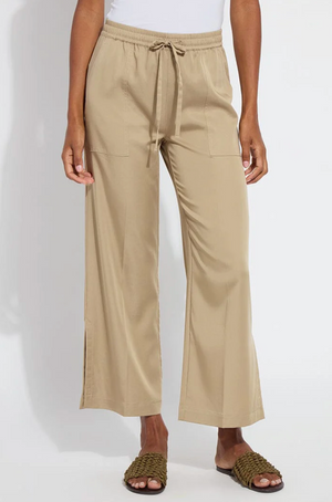 Zena Drawstring Ankle Wide Leg Pants