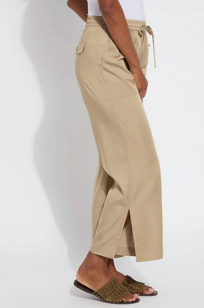 Zena Drawstring Ankle Wide Leg Pants
