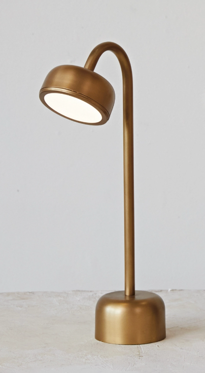 Antique Brass Finish LED Table Lamp