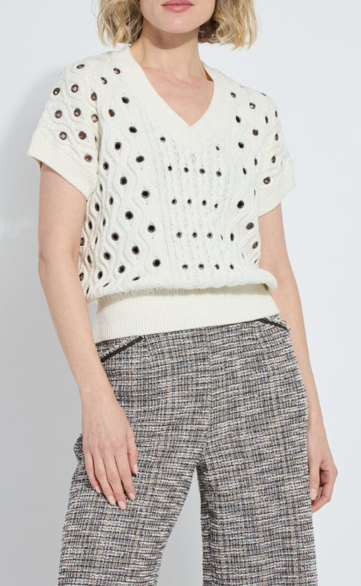 Claudie Eyelet Sweater Vest