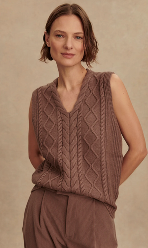 Kay Cable Knit Vest