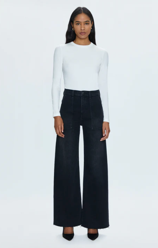 Penny Utility High Rise Wide Leg Jeans