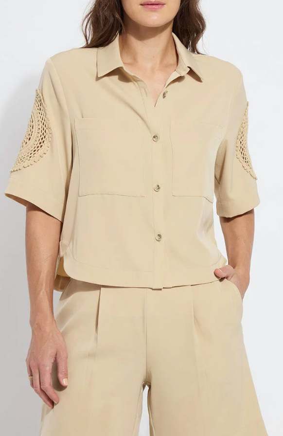 Tyla Crochet Detail Top