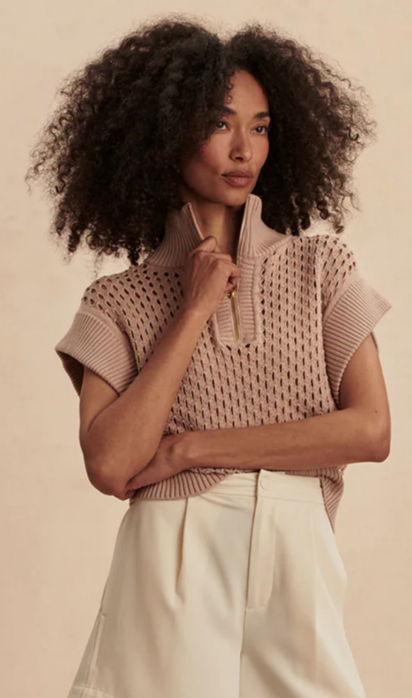 Gaines Half Zip Knit Top