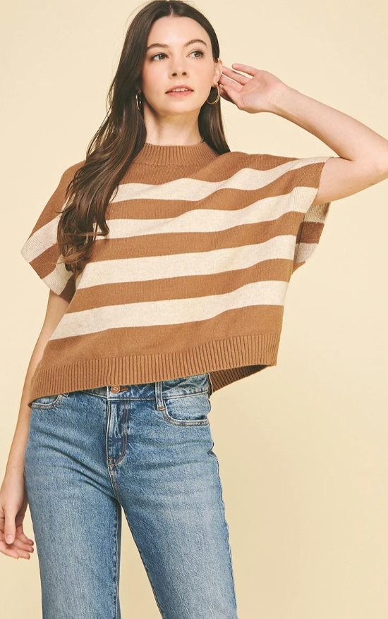 Stripe Crew Neck Sweater