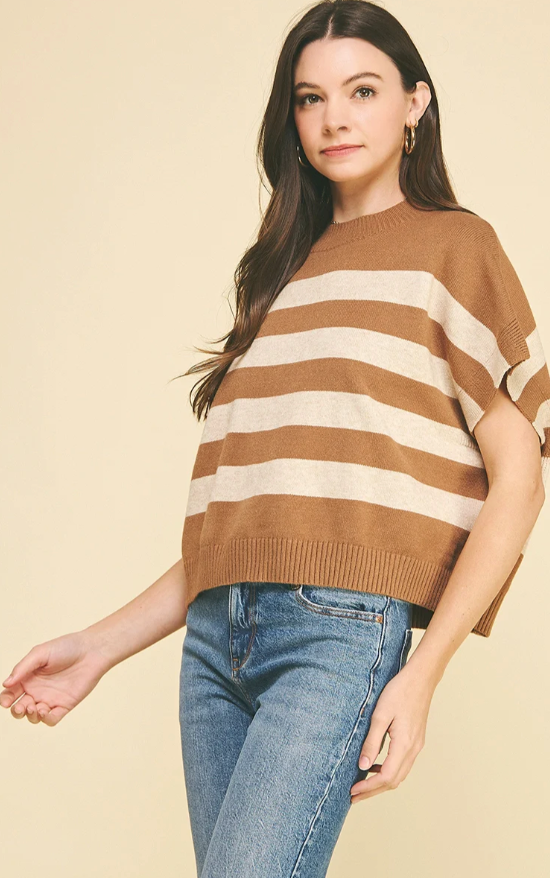 Stripe Crew Neck Sweater