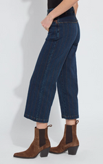 Landon Embroidered Wide Leg Denim