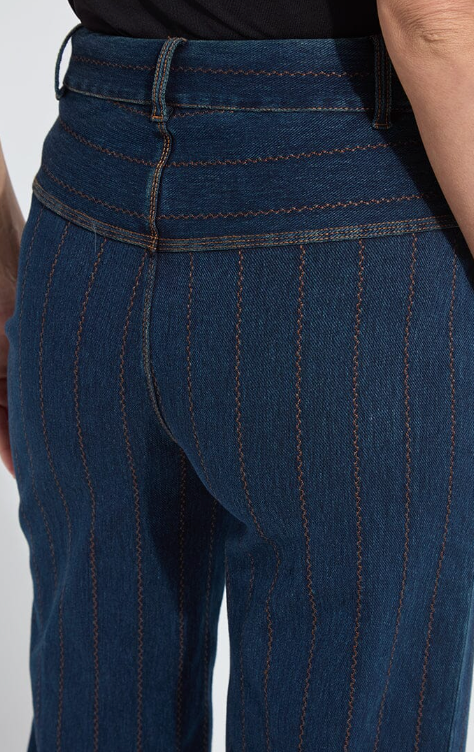 Landon Embroidered Wide Leg Denim