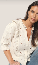 Delaney Ruffle Eyelet Top