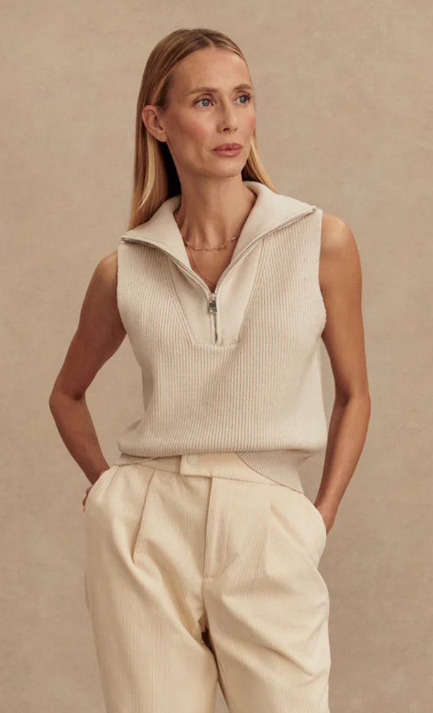 amina half zip knit