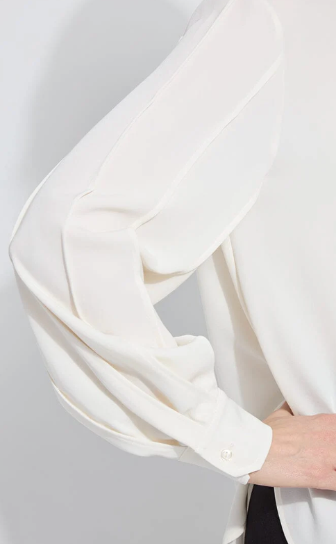 Ivette Pleated Balloon Sleeve Blouse