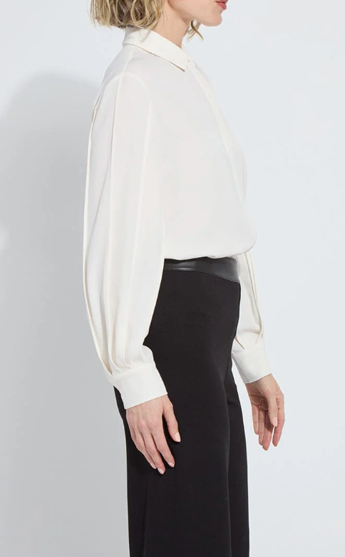 Ivette Pleated Balloon Sleeve Blouse