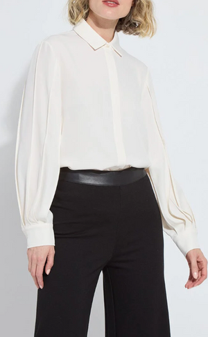 Ivette Pleated Balloon Sleeve Blouse