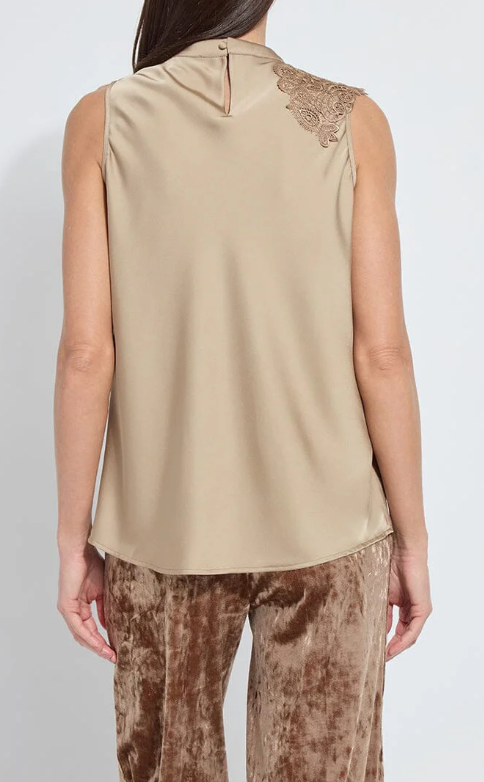 Teresa Guipure Lace Trim Tank