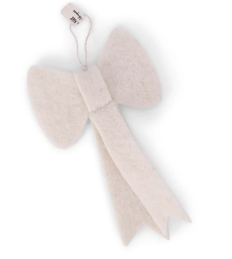 Mini White Bow Ornament