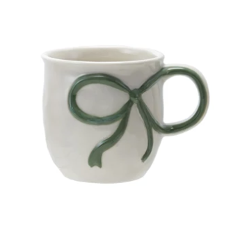 Bow Handle Stoneware Mug