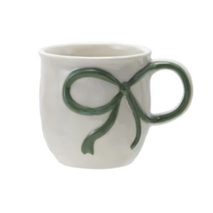Bow Handle Stoneware Mug