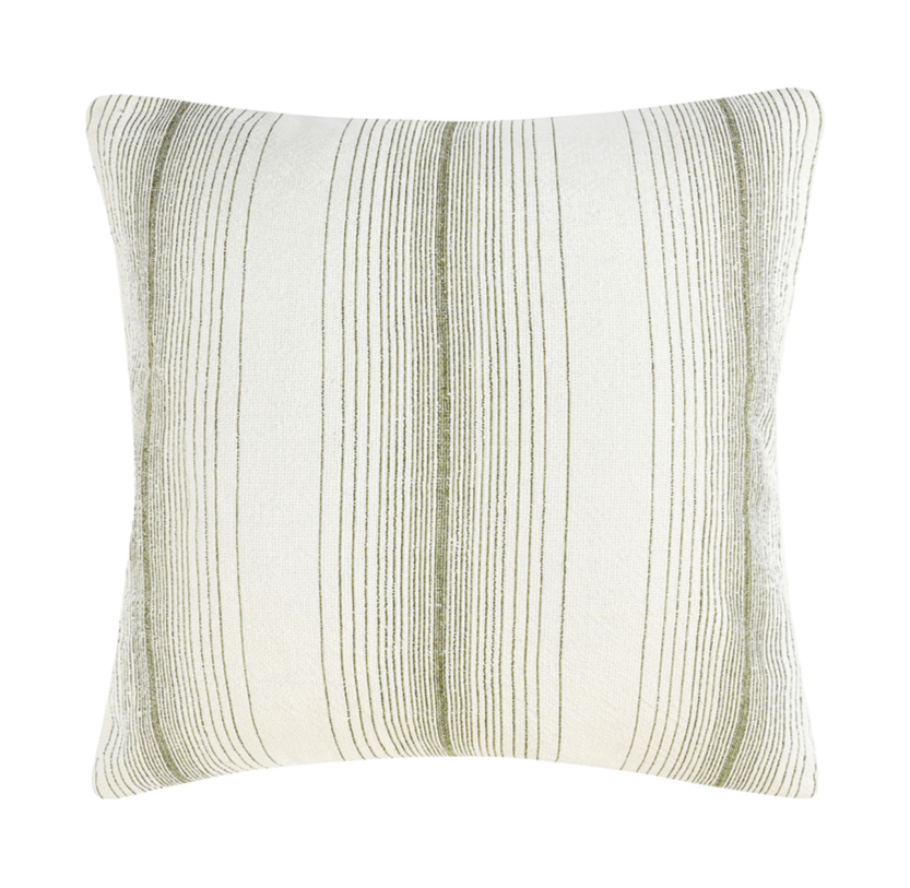 
            
                Load image into Gallery viewer, Theta Wheat Green Stripe Pillow
            
        