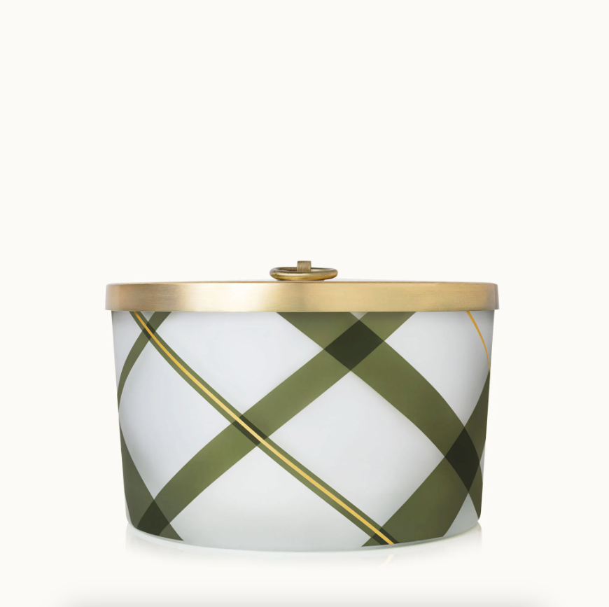 Frasier Fir Frosted Plaid Candle